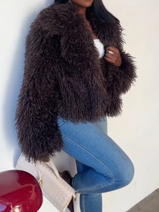 Dark Brown Shaggy Coat