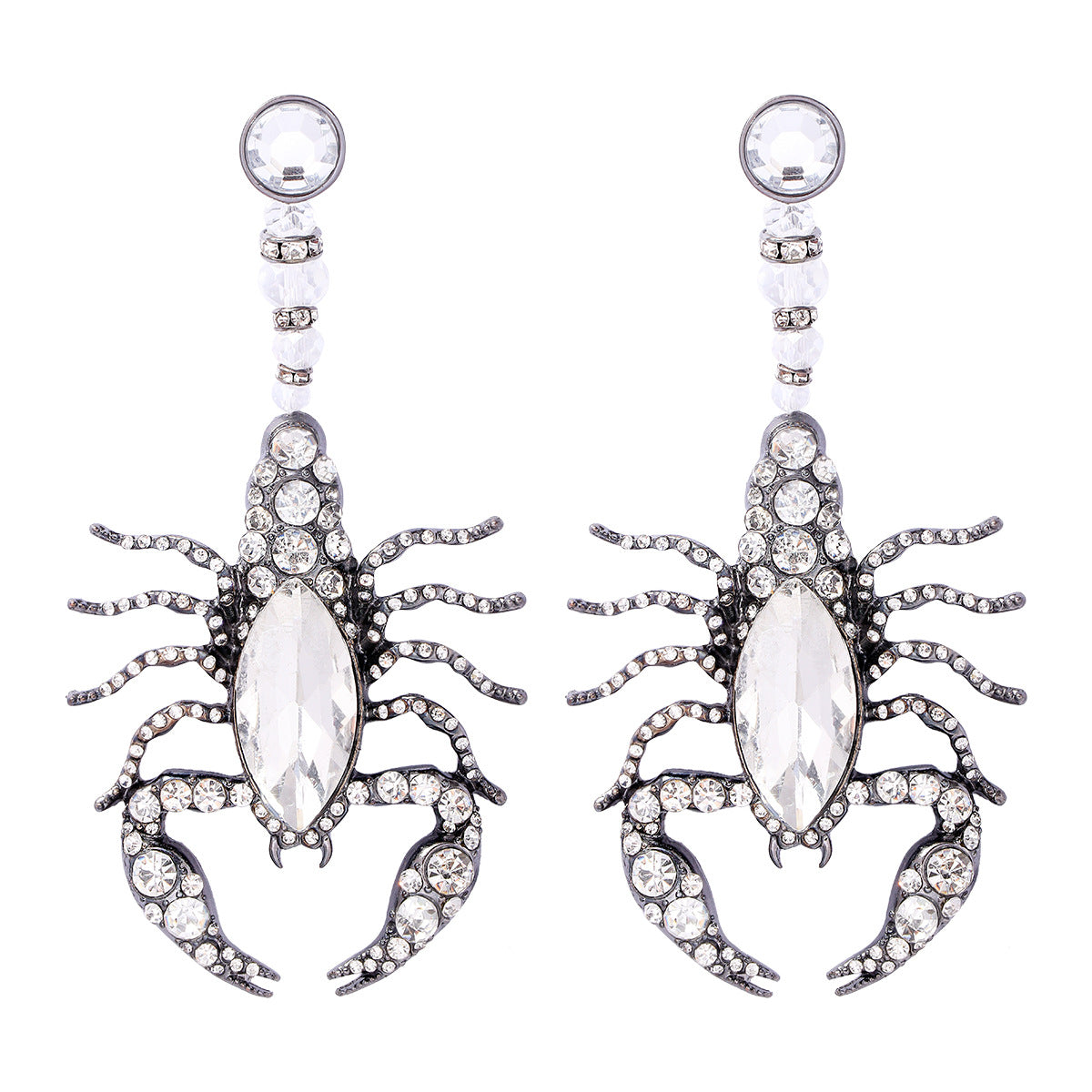 Diamond-encrusted Scorpion Earrings