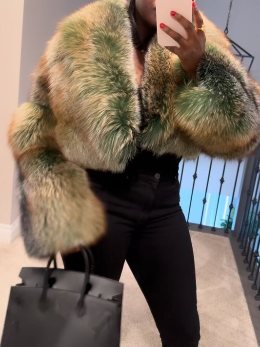 Gorgeous Cropped Fox Fur Jacket