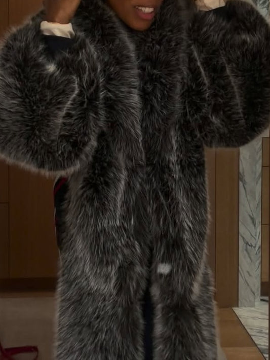 Cropped Faux Mink Jacket