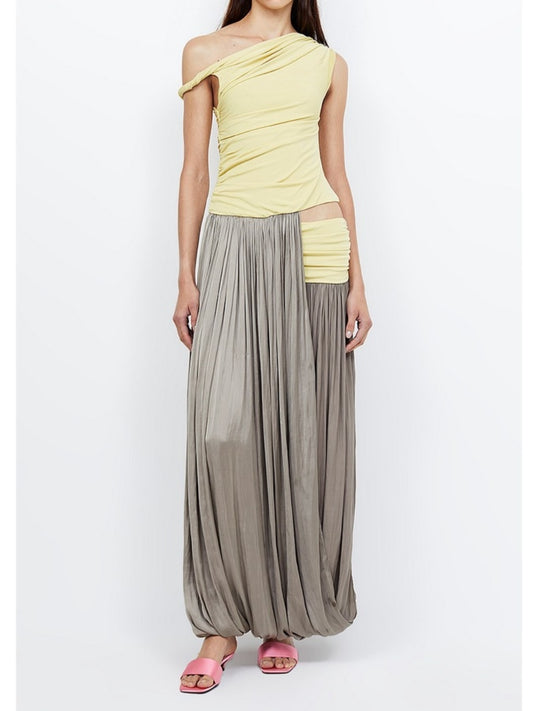 Asymmetric Off-shoulder Maxi Dress