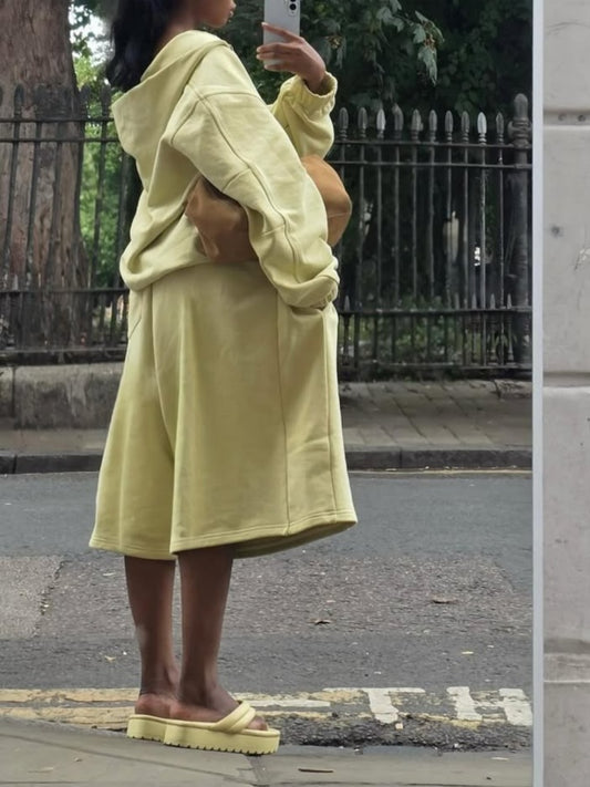 Zipper Hooded Sweatshirt Set