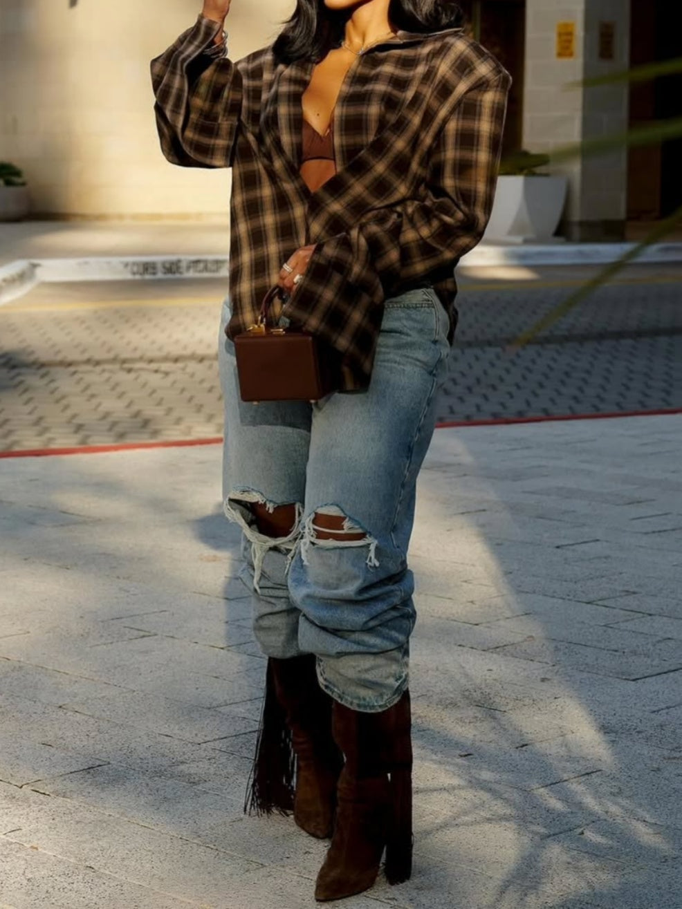 Women's Oversized Flannel Shirt