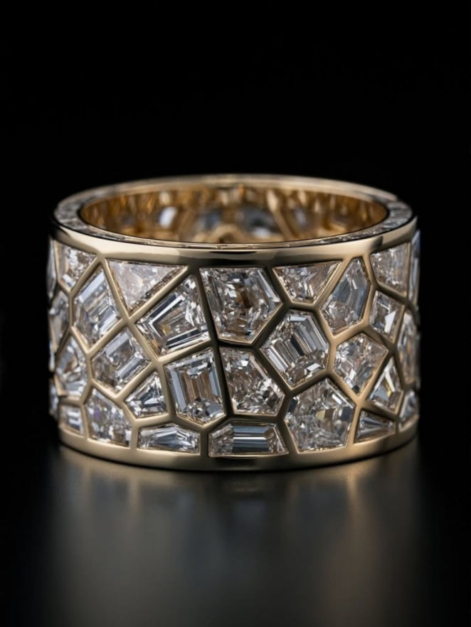 Diamond-shaped Diamond Ring