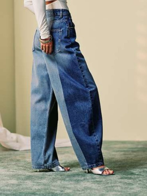 High Waisted Barrel Leg Jeans