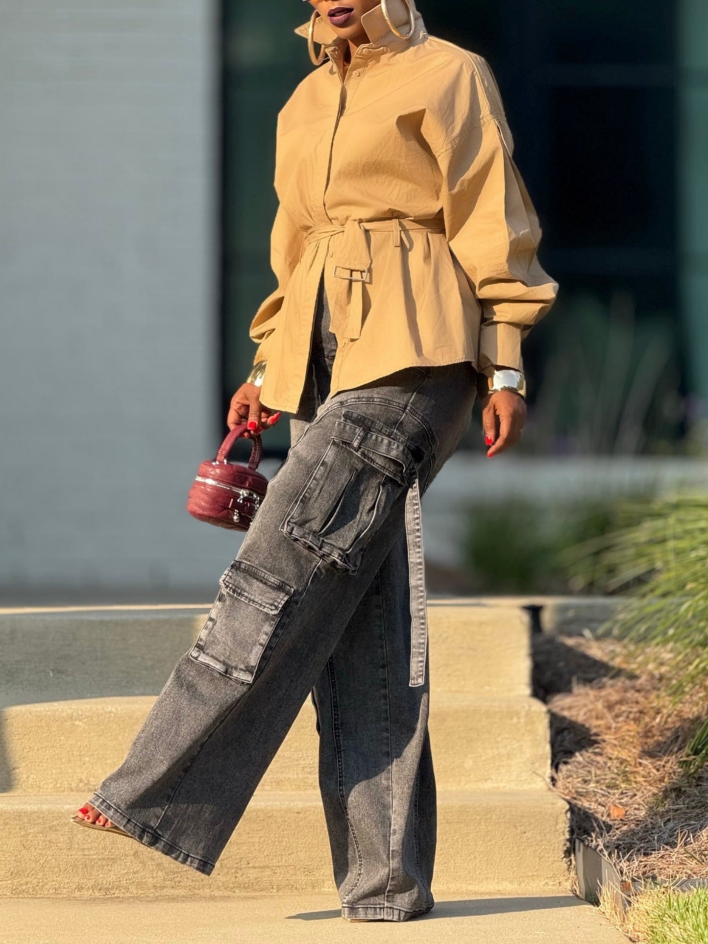 Stand Collar Shirt Jacket