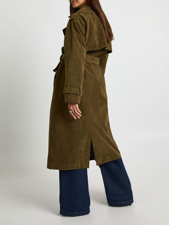Vintage Suede Trench Coat
