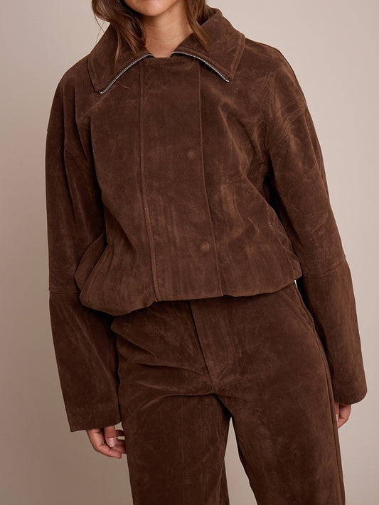 Suede Biker Jacket