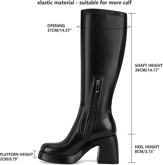 Women's Chunky Platform Knee-High Boots