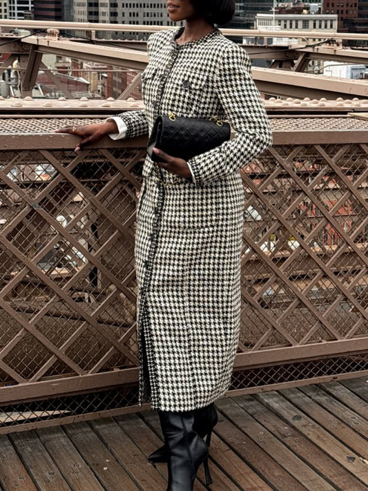 Textured Woven Slim-fit Midi Dress