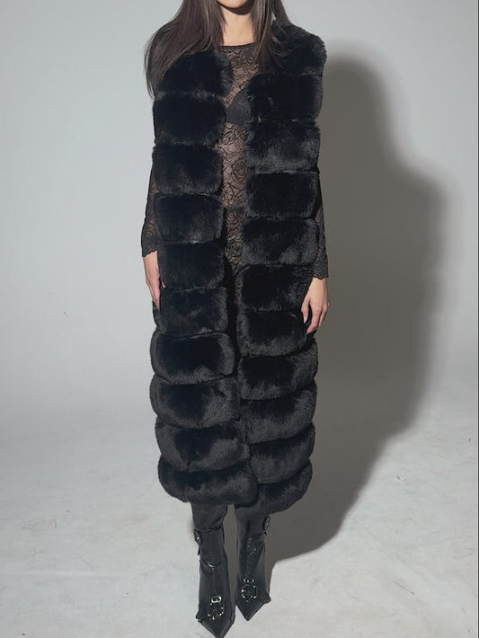 Faux Fur Maxi Vest