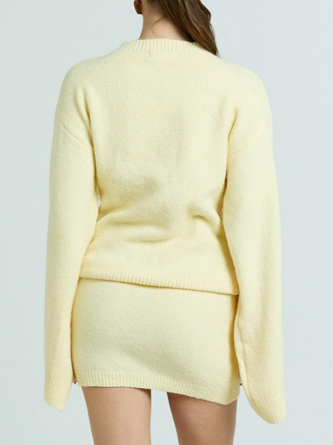 Knit Long Sleeve Mini Dress