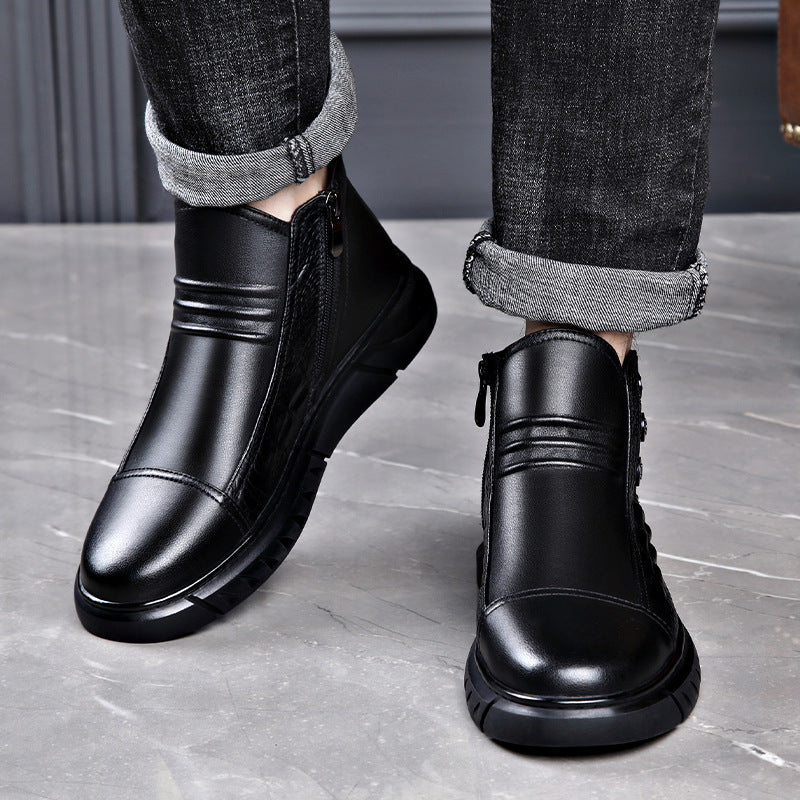 High-top Casual Leather Boots