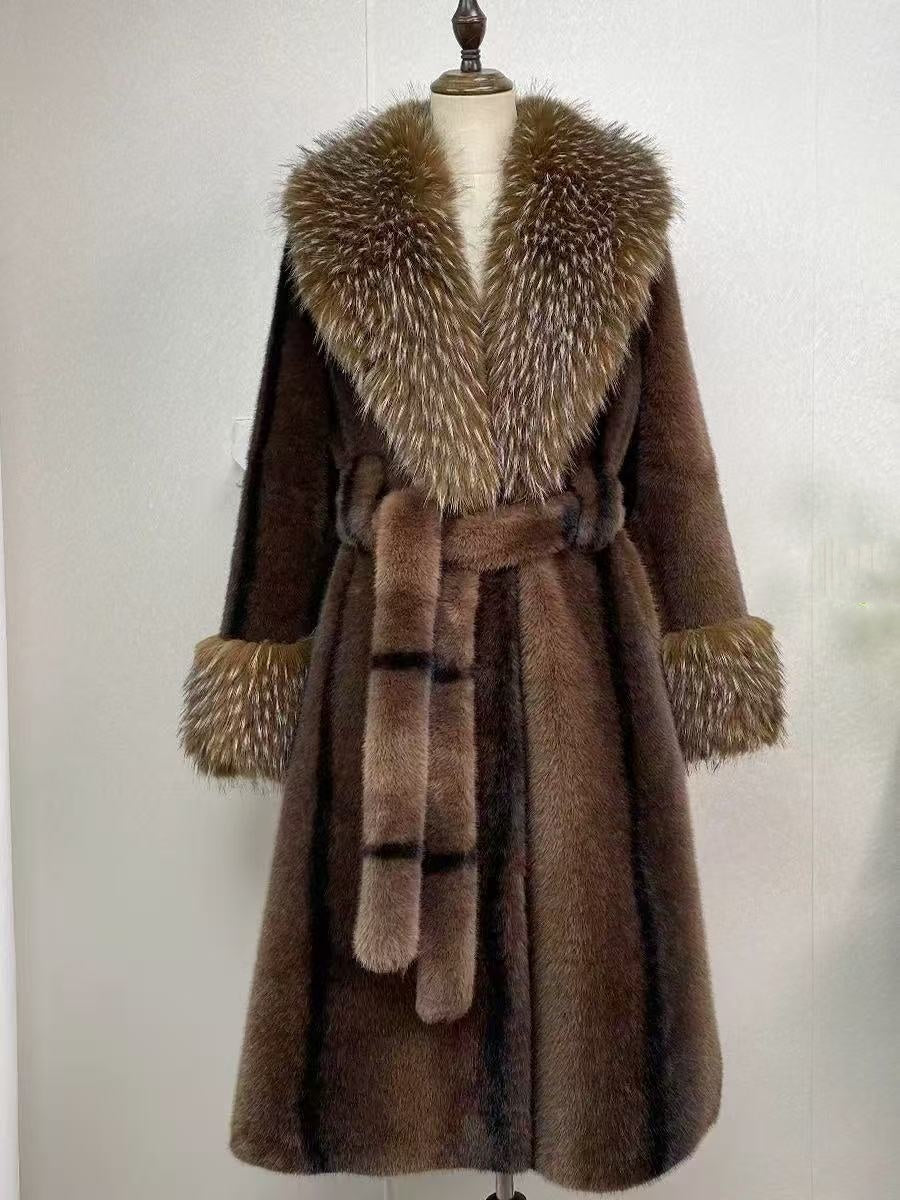 Large Plush Lapel Coat