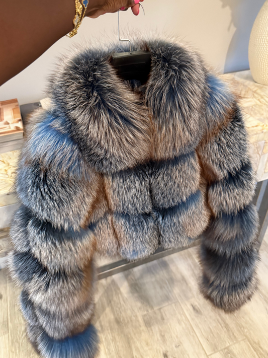 Eco-friendly Cropped Fur Jacket