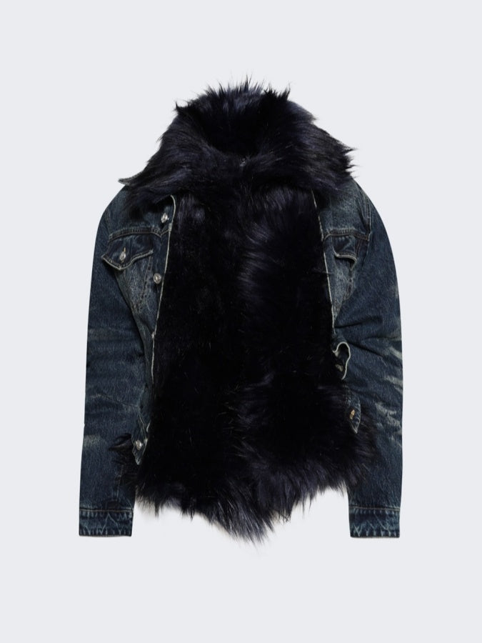Faux Fur Cinched Jacket