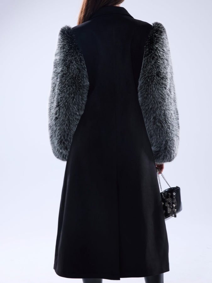 Fur Sleeve Trench