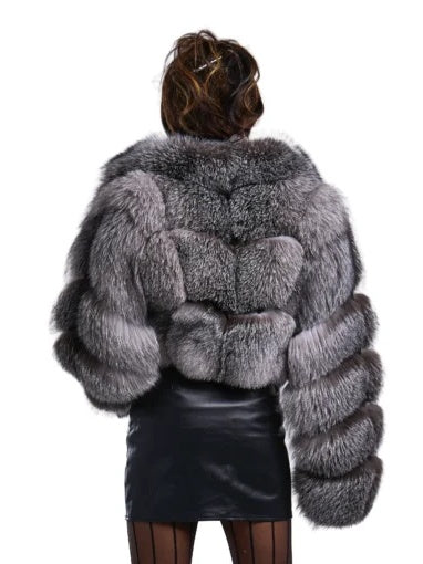 Silver Fox Cropped Jacket