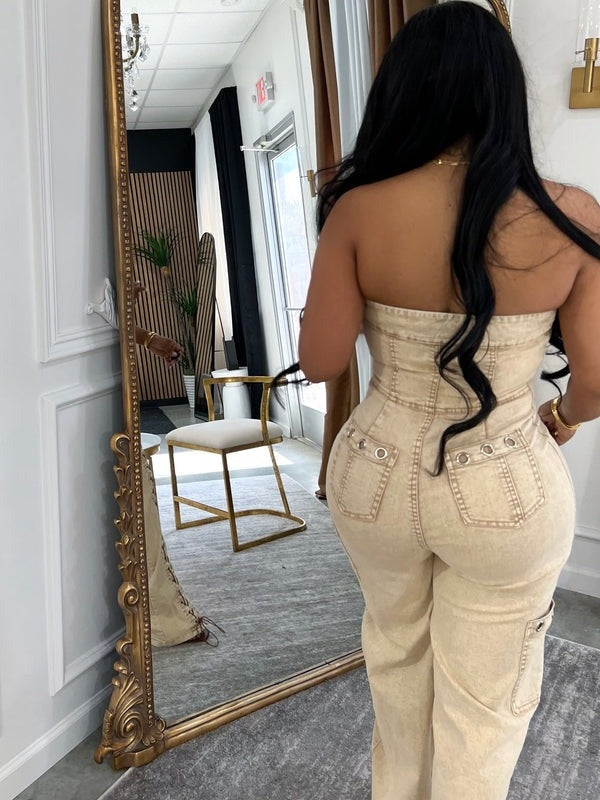 Sexy Sleeveless Tie-up Jumpsuit