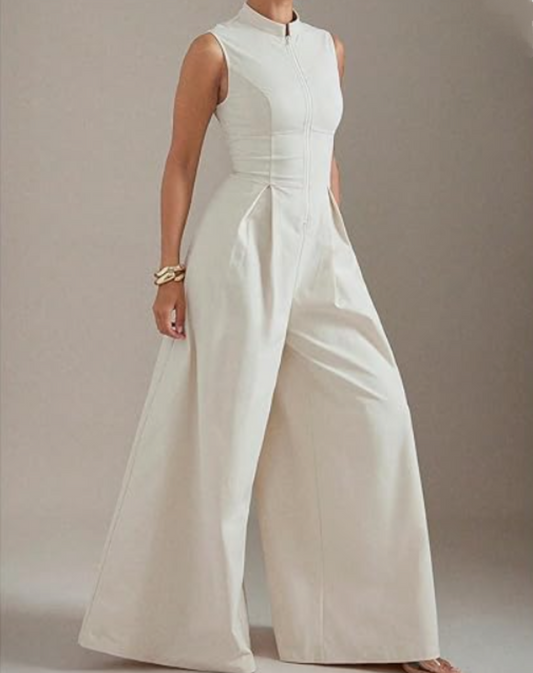 Sleeveless Zip-Up Pants