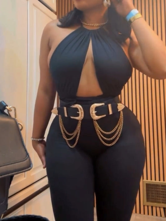 Sleeveless Halterneck Bodysuit