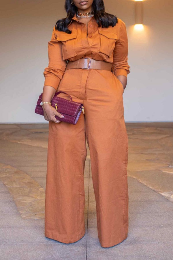 Fashion Jumpsuit With Belt