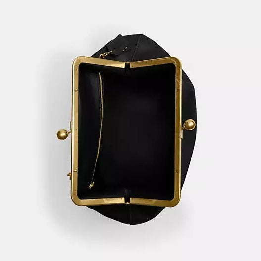 Large Clip-on Leather Bag