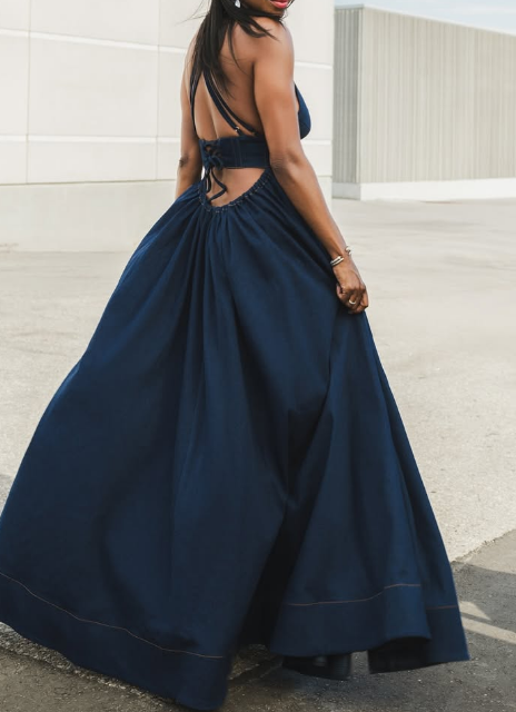 The Demure Denim Dress