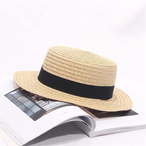 Straw-woven Flat-topped Hat