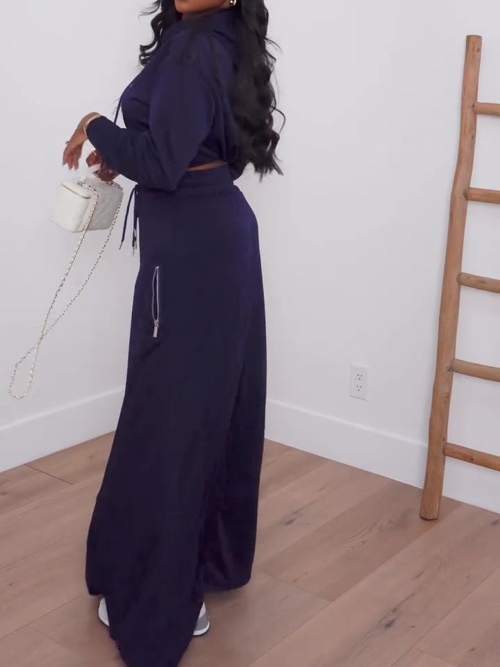 Side-Slit Skirt Two-Piece Set