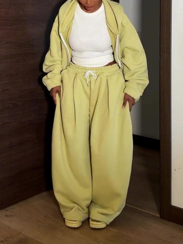 Hooded Loose-Fit Two Pieces Set