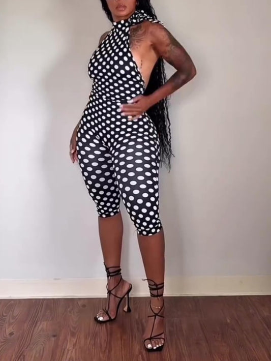 Sleeveless Bodycon Backless Jumpsuit