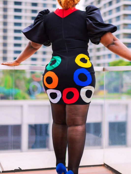 Classy Colorful Mini Dress