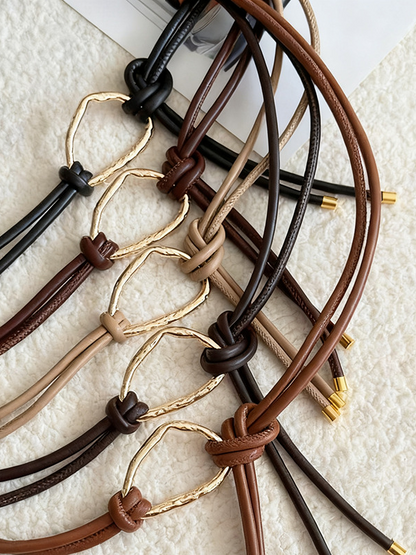 Adjustable PU Leather Belt