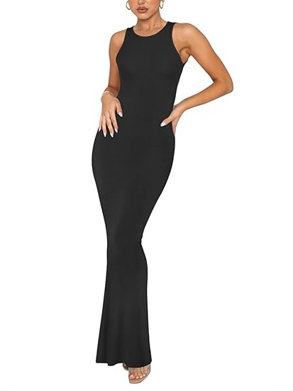 Women's  Elegant Sleeveless Bodycon Maxi Dress