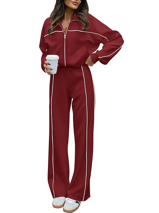 Long Sleeve Zip Up Sweatsuit Set