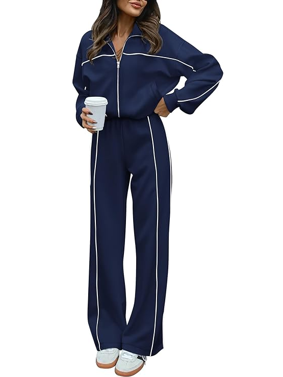 Long Sleeve Zip Up Sweatsuit Set