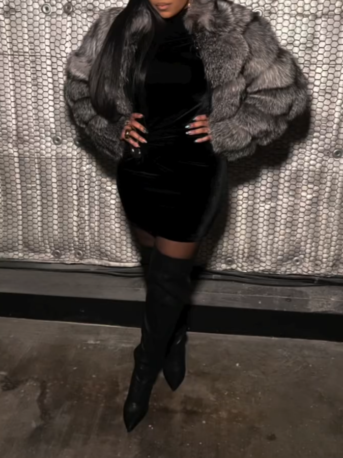 Silver Fox Cropped Jacket