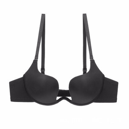 Women's Deep U Multi-Way Push Up Convertible Low Cut Plunge Bra