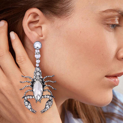 Diamond-encrusted Scorpion Earrings