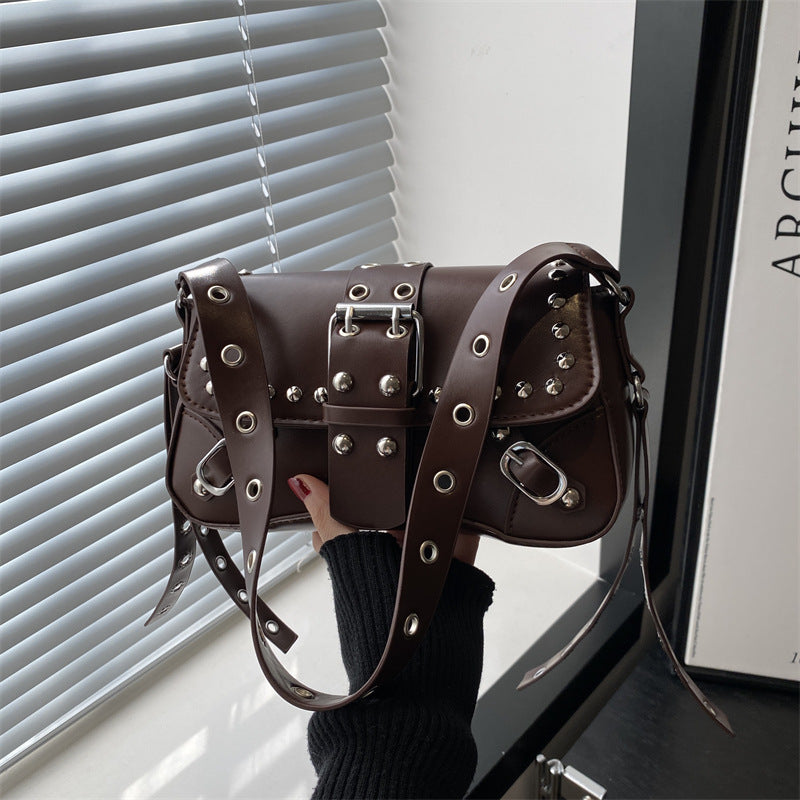 Rivets Single Shoulder Bag