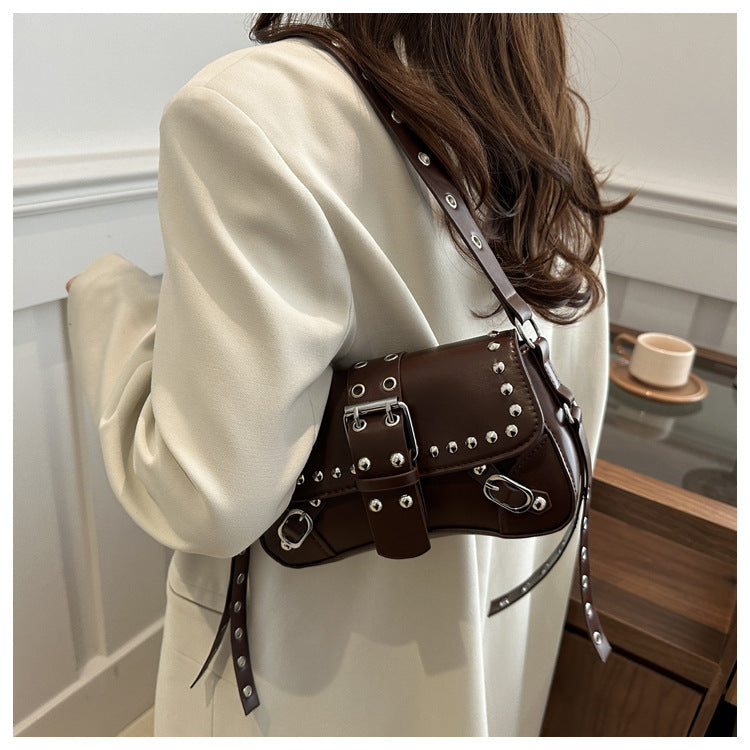 Rivets Single Shoulder Bag