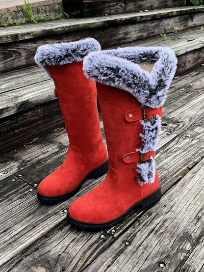 Warm Plush Winter Fuzzy Knee Boots