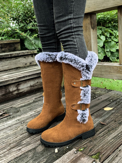 Warm Plush Winter Fuzzy Knee Boots