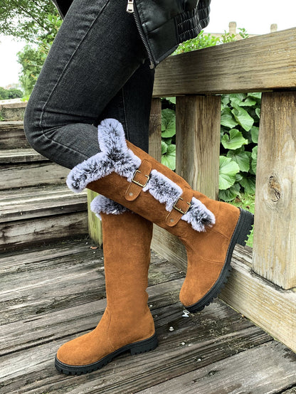Warm Plush Winter Fuzzy Knee Boots