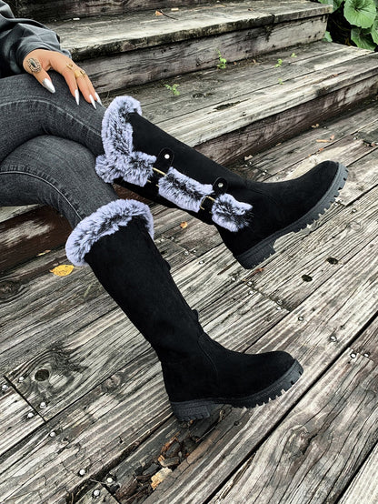 Warm Plush Winter Fuzzy Knee Boots