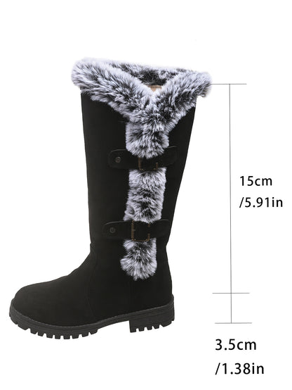 Warm Plush Winter Fuzzy Knee Boots