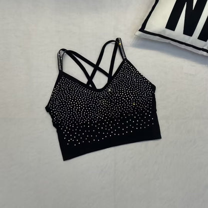 Stylish Rhinestone-embellished Bra Camisole Shapewear