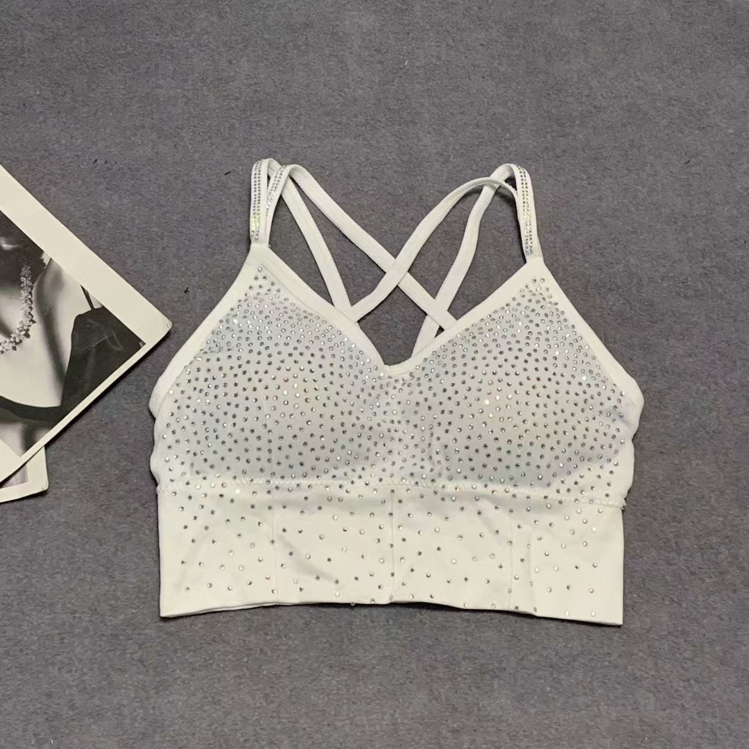 Stylish Rhinestone-embellished Bra Camisole Shapewear
