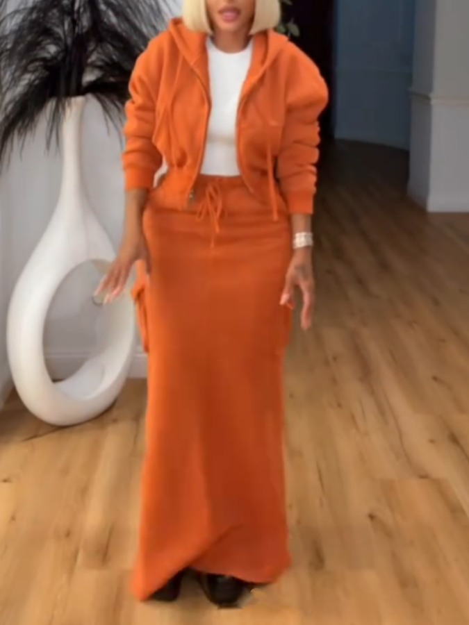 (🎁 Buy 2, free shipping!🔥) Fashion Cargo Skirt Two Pieces Set